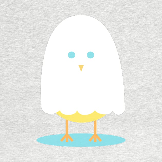 Halloween chick in ghost costume by EuGeniaArt